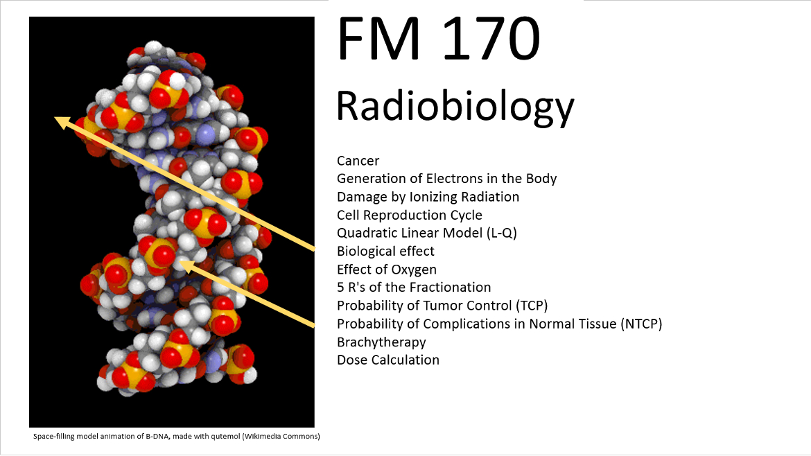UFRO-FM170 - Radiobiology (Version 2016)