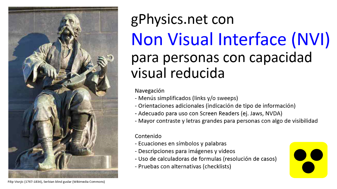 Welcome to the Non-Visual Interface version of gPhysics.net